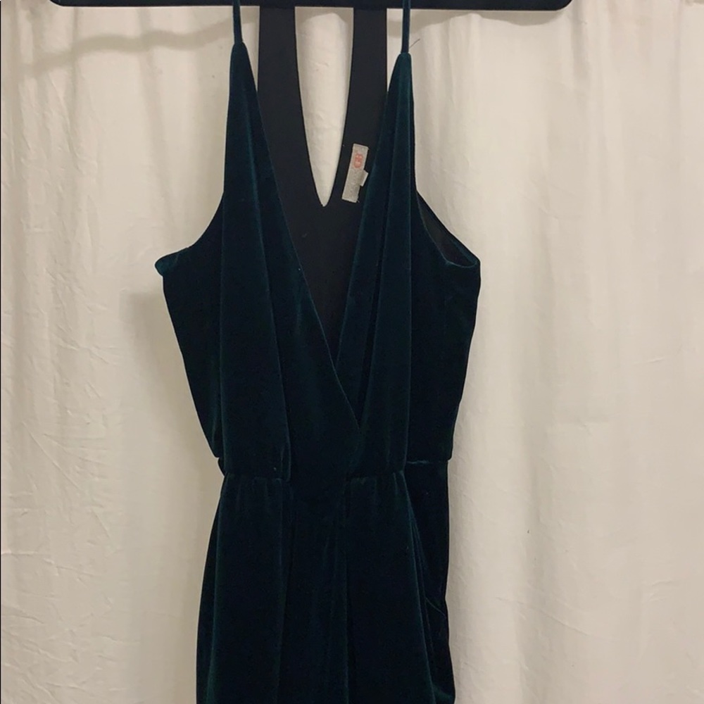 Green Velvet Jumpsuit
